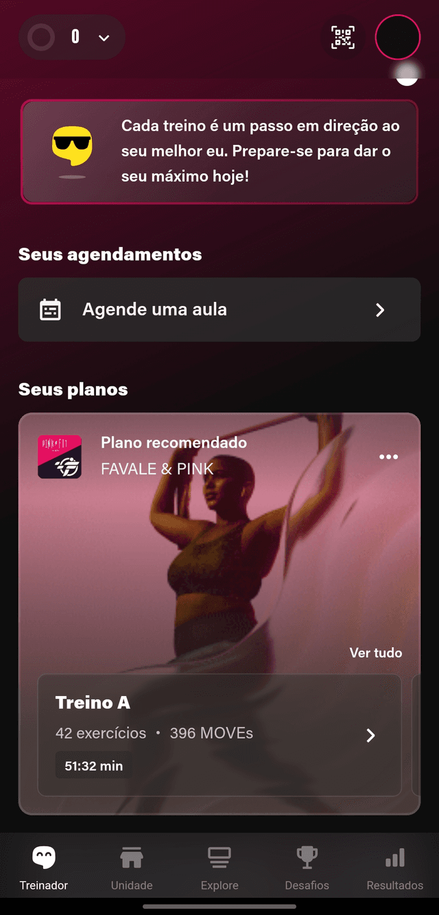 Preview do aplicativo PinkFit